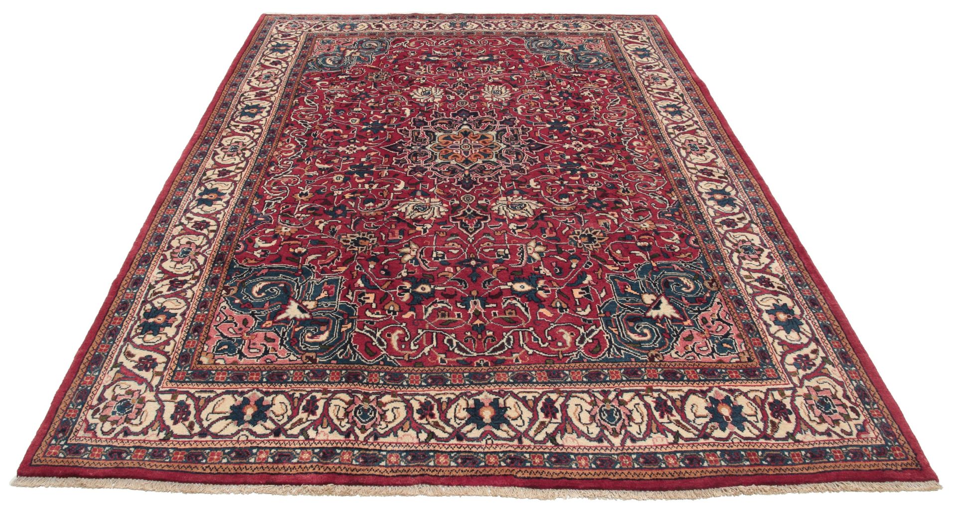 Hamadan Persian Rug — hand-knotted, 213 × 313 cm