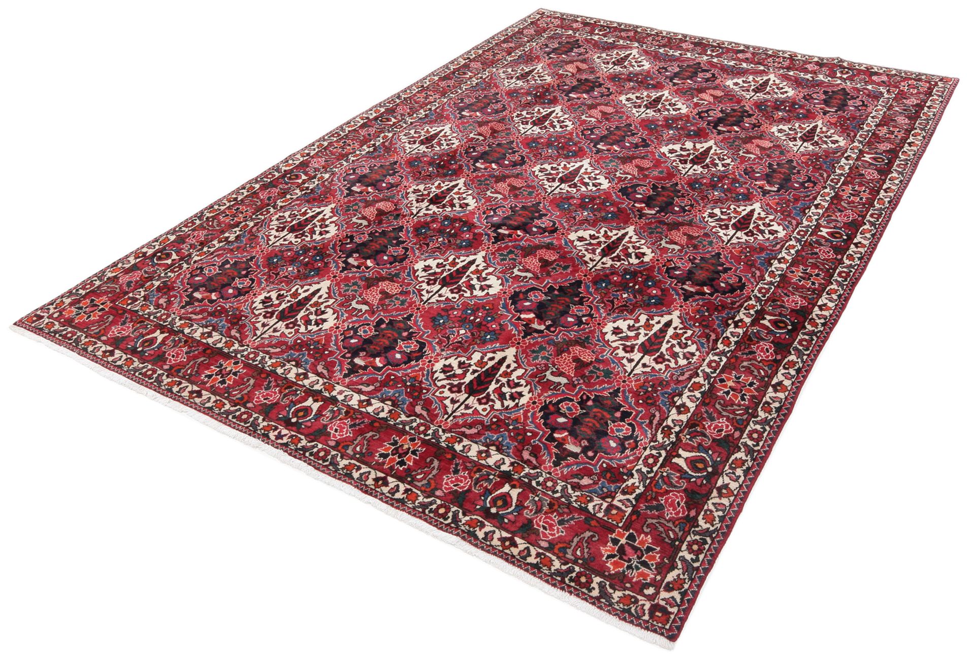 Hand-Knotted Wool Bakhtiari Persian Rug, 200 × 303 cm