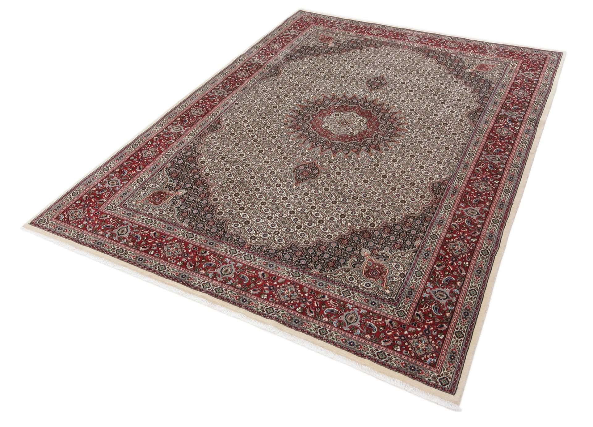 Moud Persian Rug 200 × 300 cm, Wool & Silk, hand-knotted