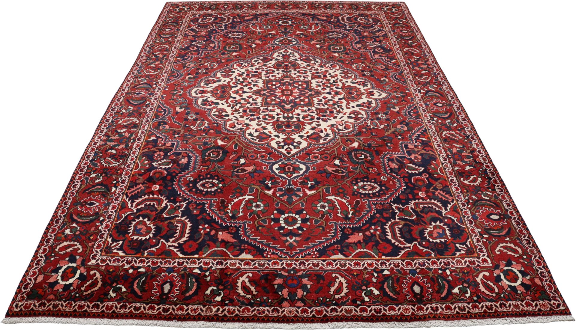 Hand-Knotted Wool Bakhtiari Persian Rug, 212 × 312 cm