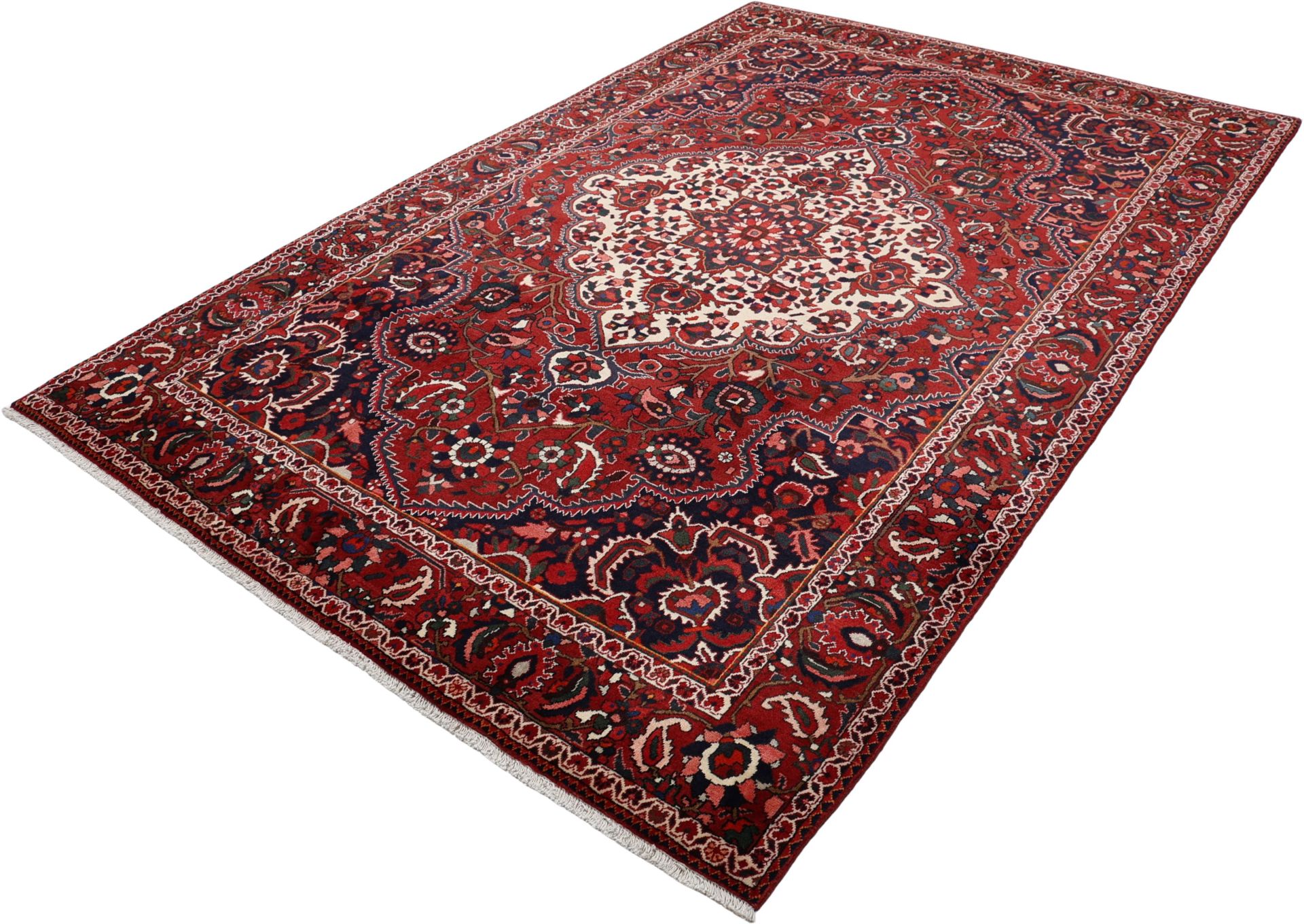 Hand-Knotted Wool Bakhtiari Persian Rug, 212 × 312 cm