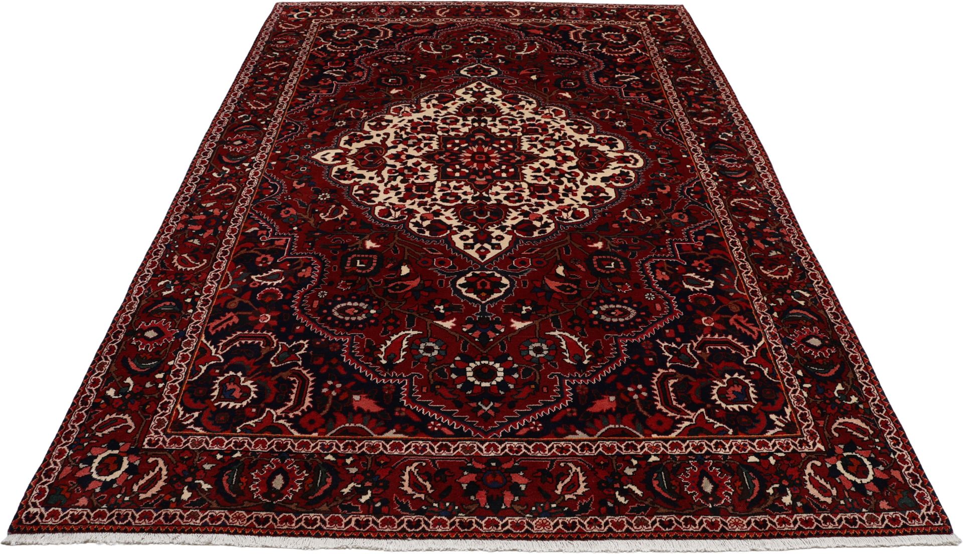 Hand-Knotted Wool Bakhtiari Persian Rug, 212 × 312 cm