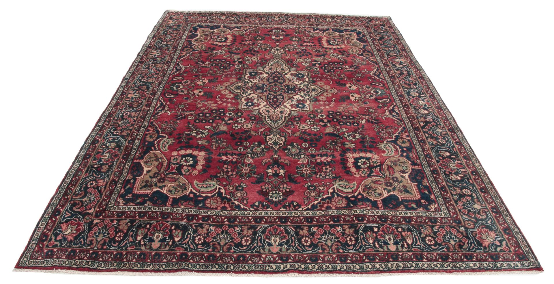 Hamadan Persian Rug — hand-knotted, 212 × 312 cm