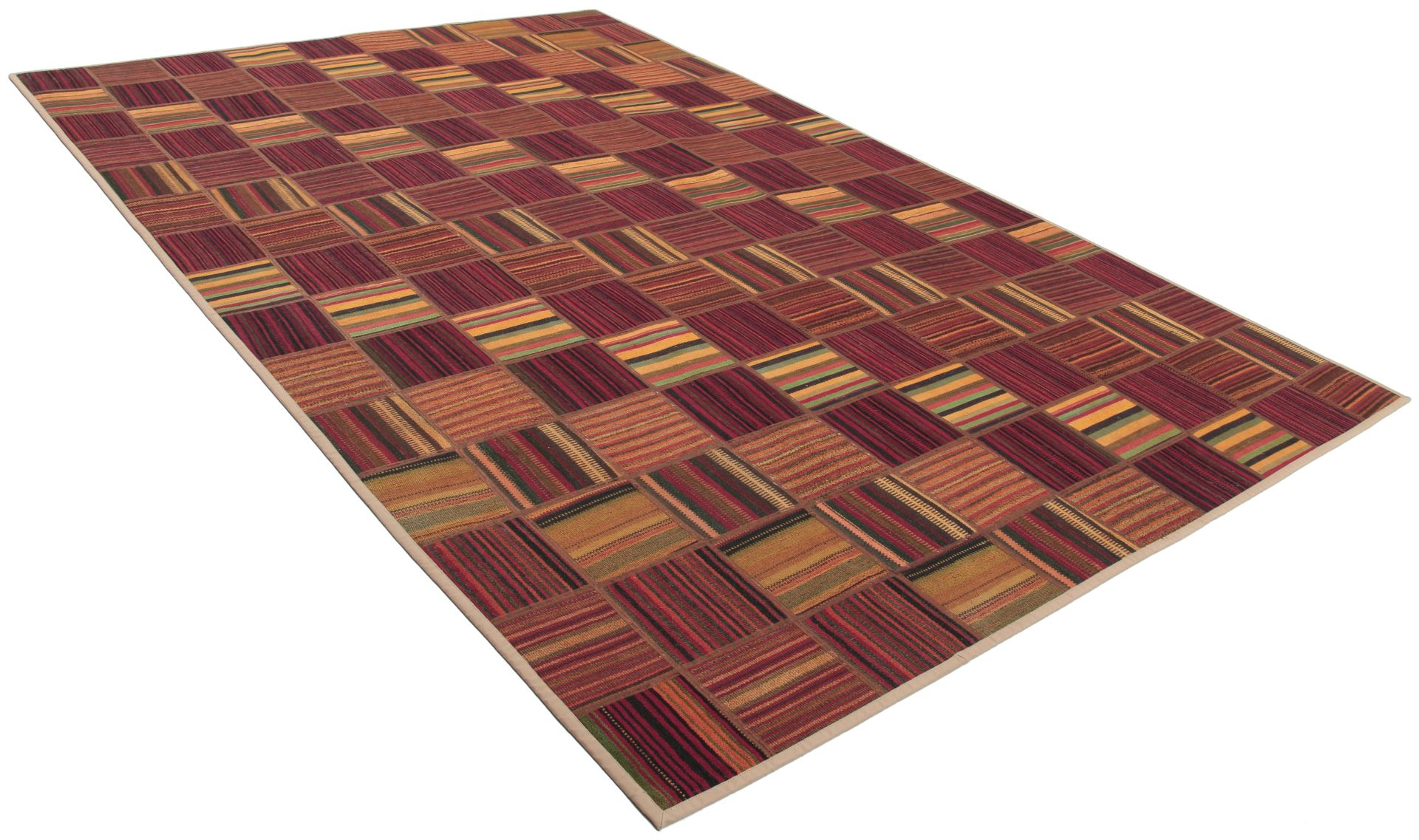 Hand-Woven Wool Kilim Persian Rug, 191 × 292 cm