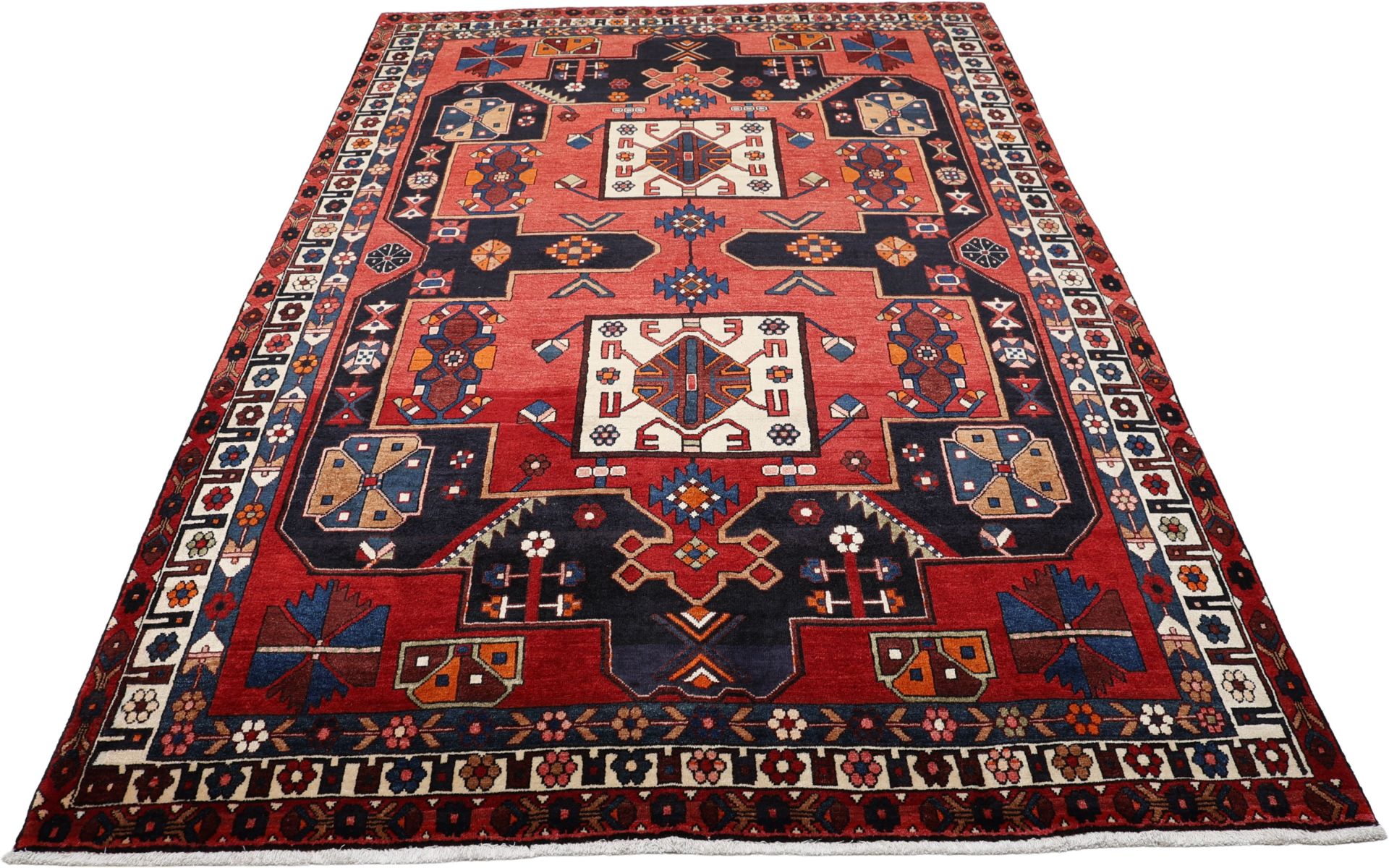 Bakhtiari Persian Rug — hand-knotted, 210 × 315 cm, Wool