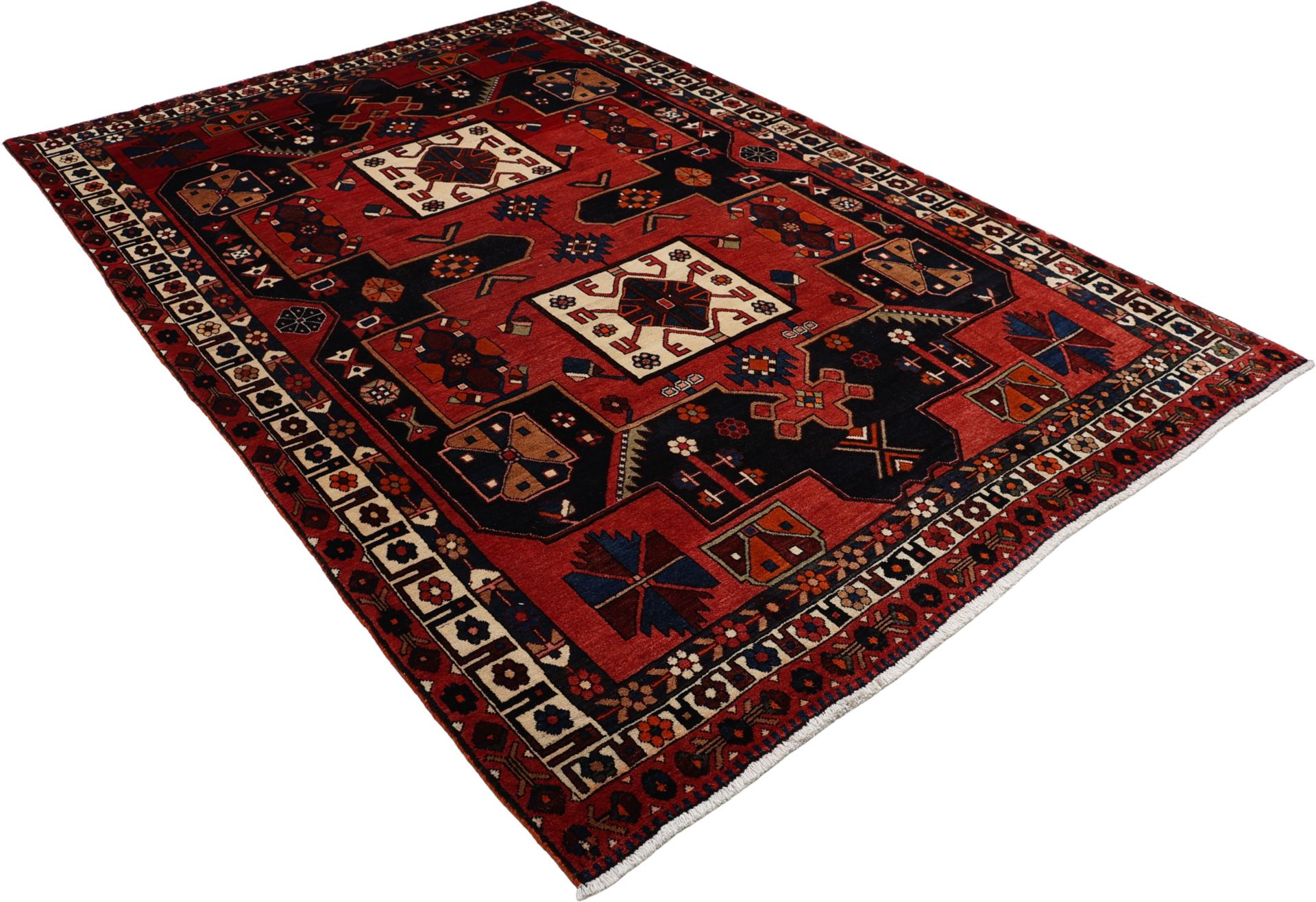 Bakhtiari Persian Rug — hand-knotted, 210 × 315 cm, Wool