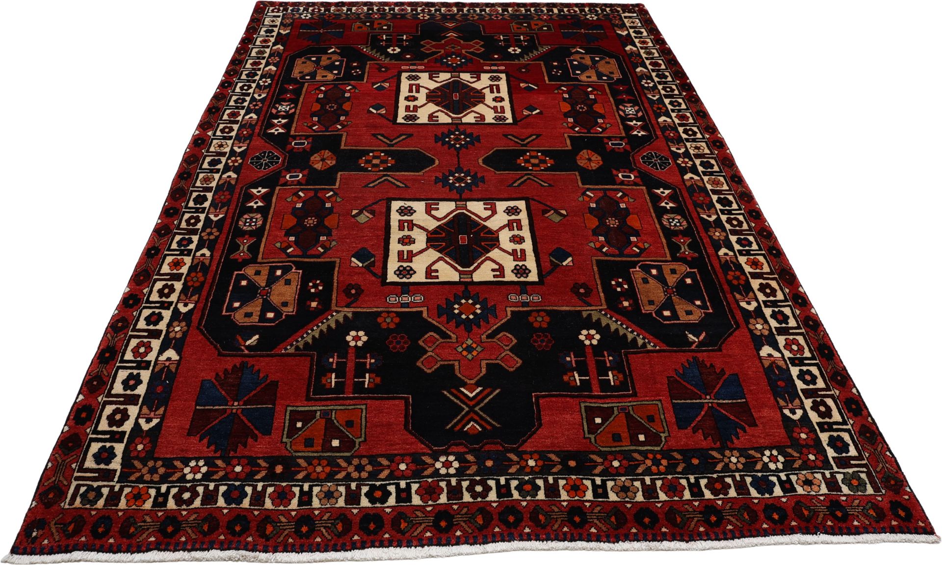 Bakhtiari Persian Rug — hand-knotted, 210 × 315 cm, Wool