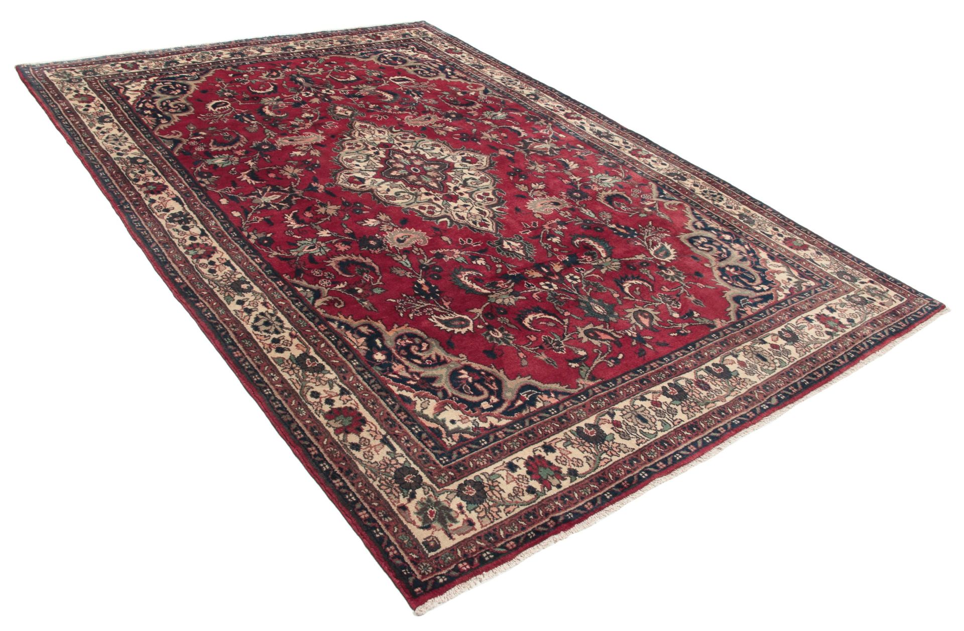 Hamadan Persian Rug — hand-knotted, 215 × 312 cm