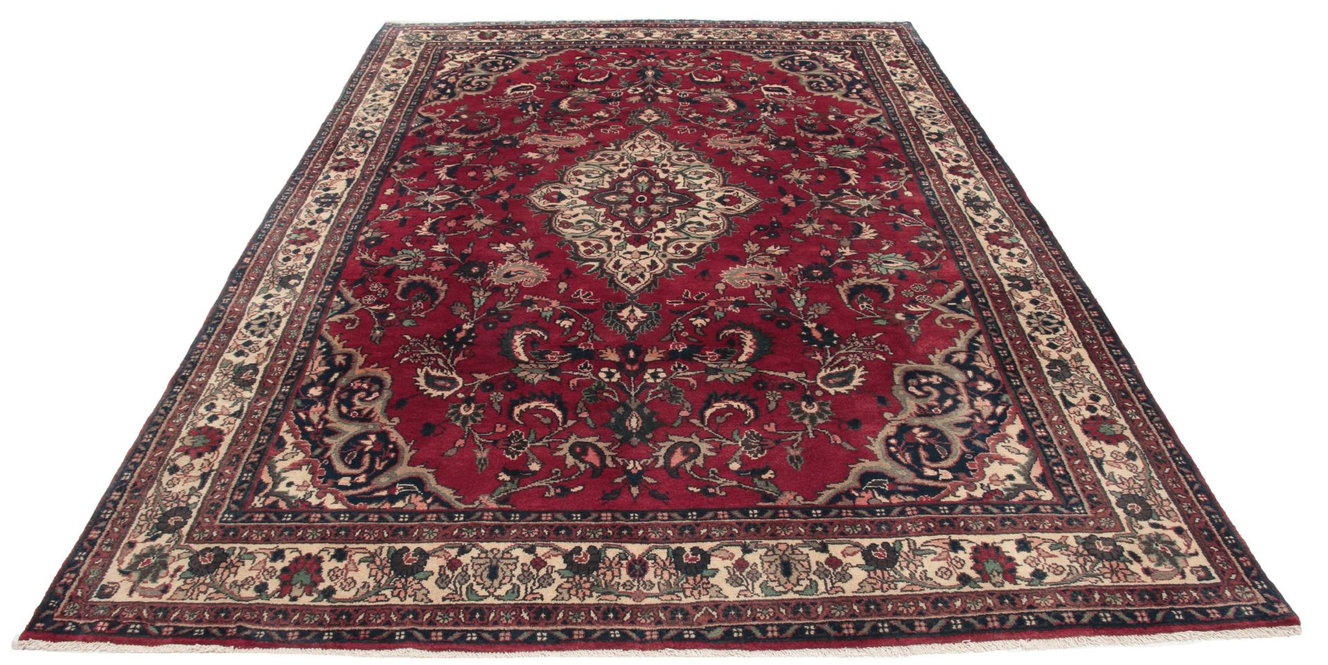 Hamadan Persian Rug — hand-knotted, 215 × 312 cm