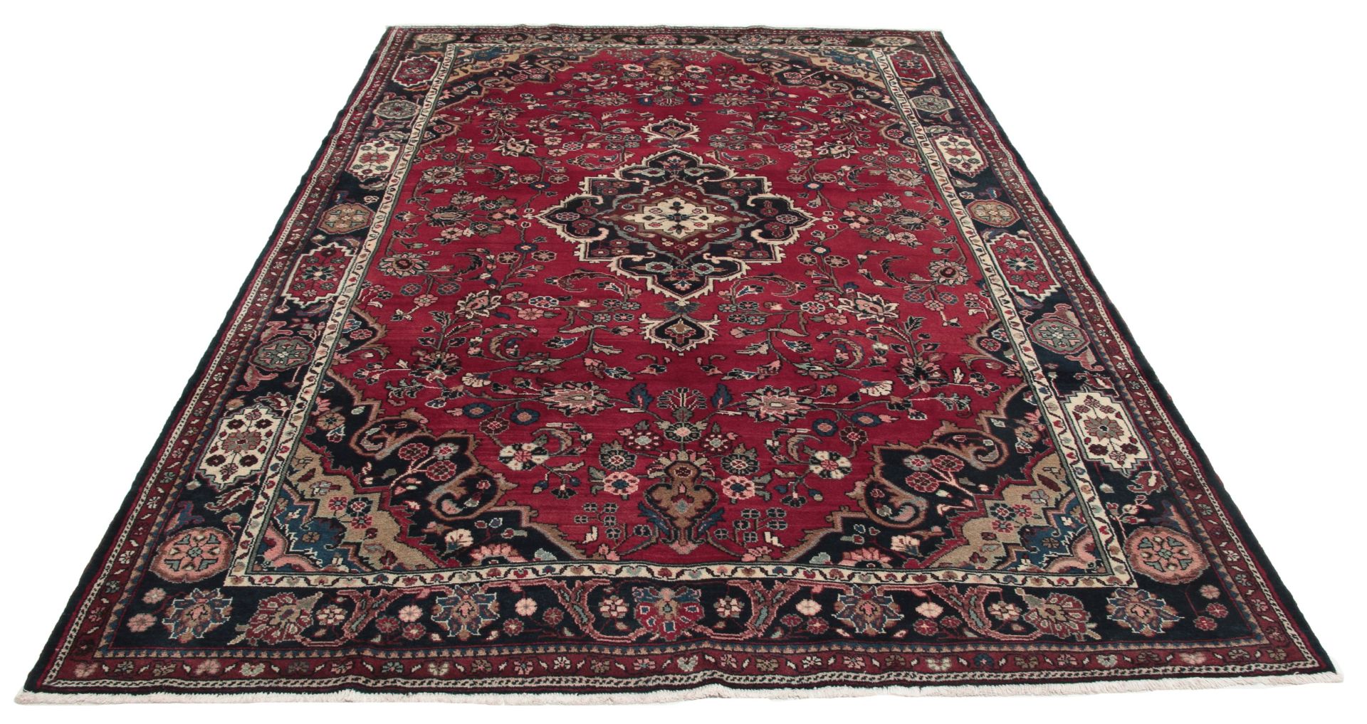 Hamadan Persian Rug — hand-knotted, 212 × 315 cm