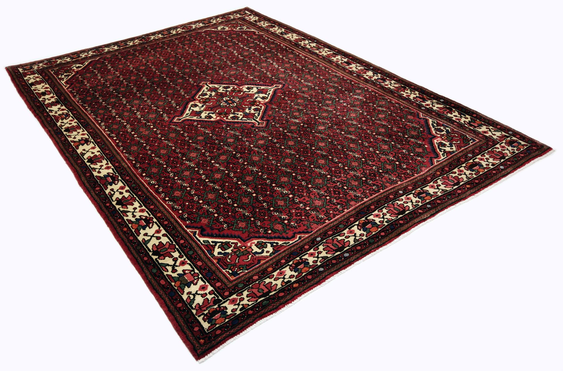 Hamadan Persian Rug 215 × 303 cm, Wool, hand-knotted