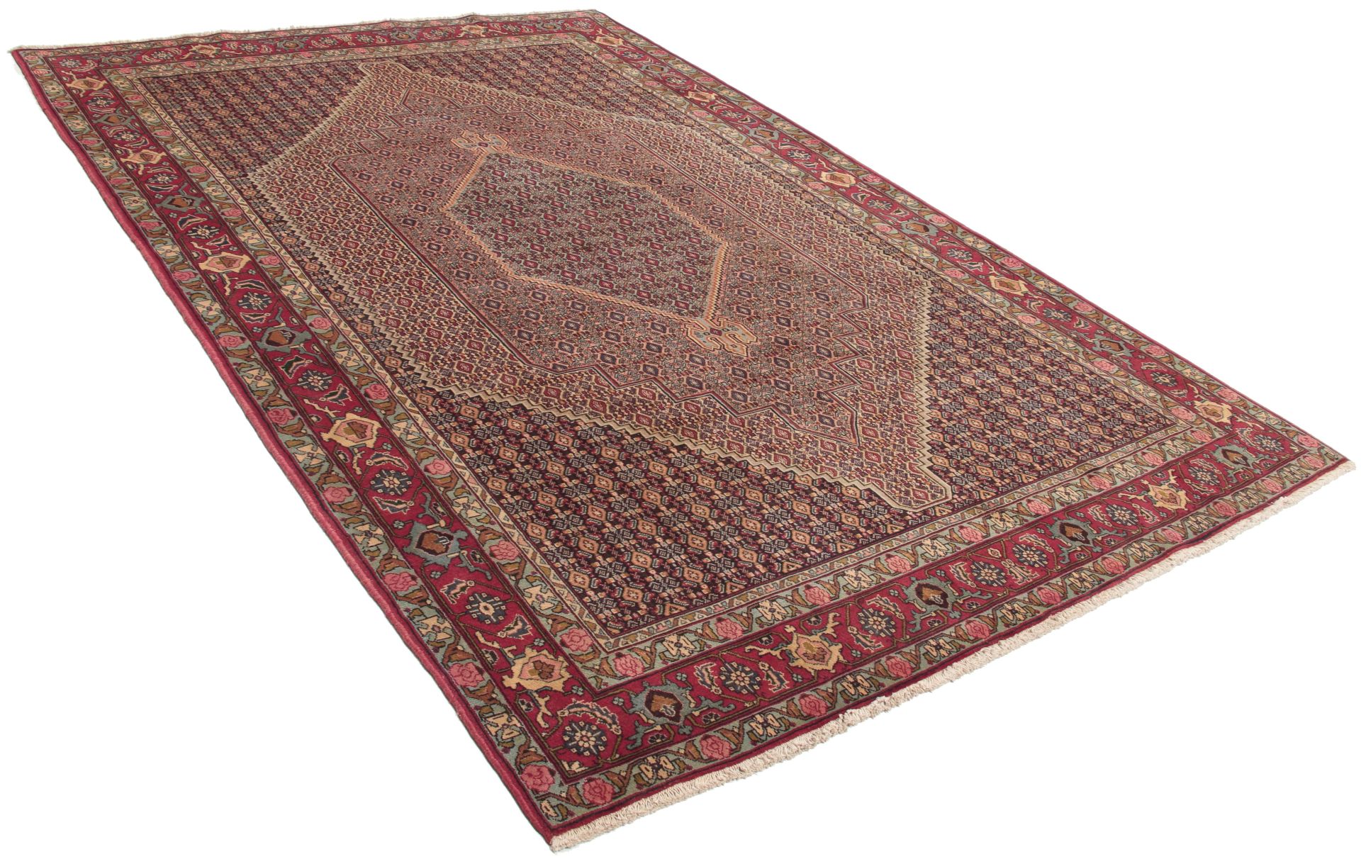 Hand-Knotted Wool Persian Rug, 203 × 310 cm