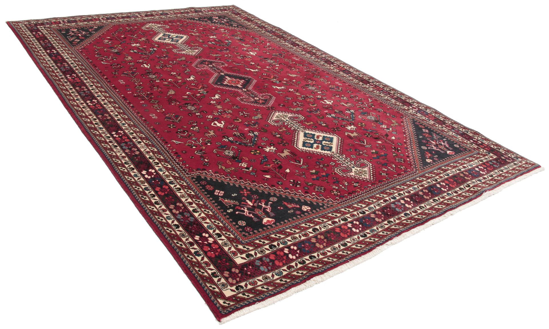 Hand-Knotted Wool Persian Rug, 200 × 300 cm