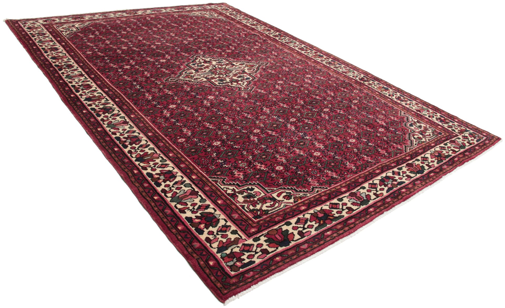 Hamadan Persian Rug — hand-knotted, 215 × 313 cm, Wool