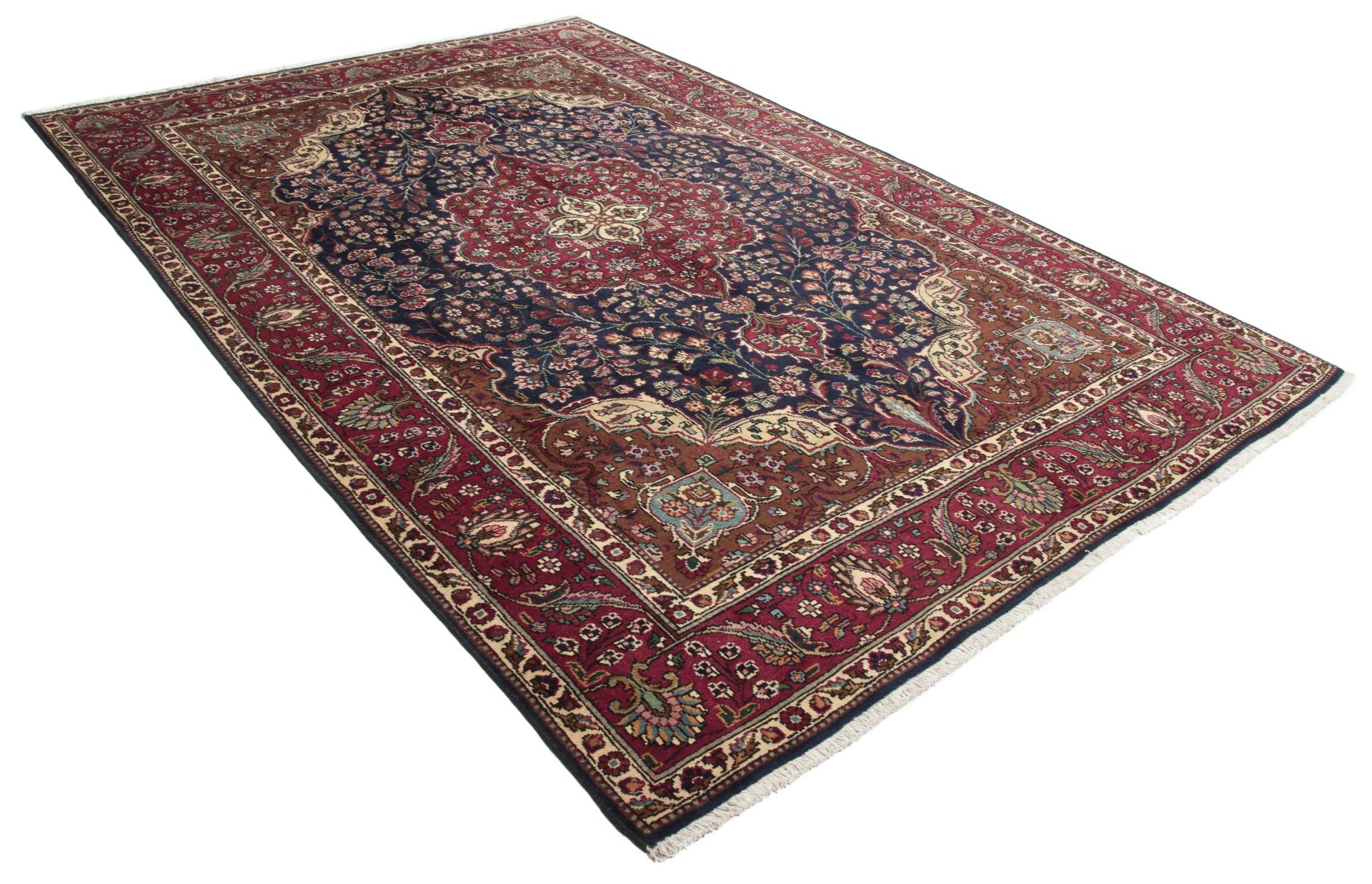 Tabriz Persian Rug — hand-knotted, 198 × 292 cm
