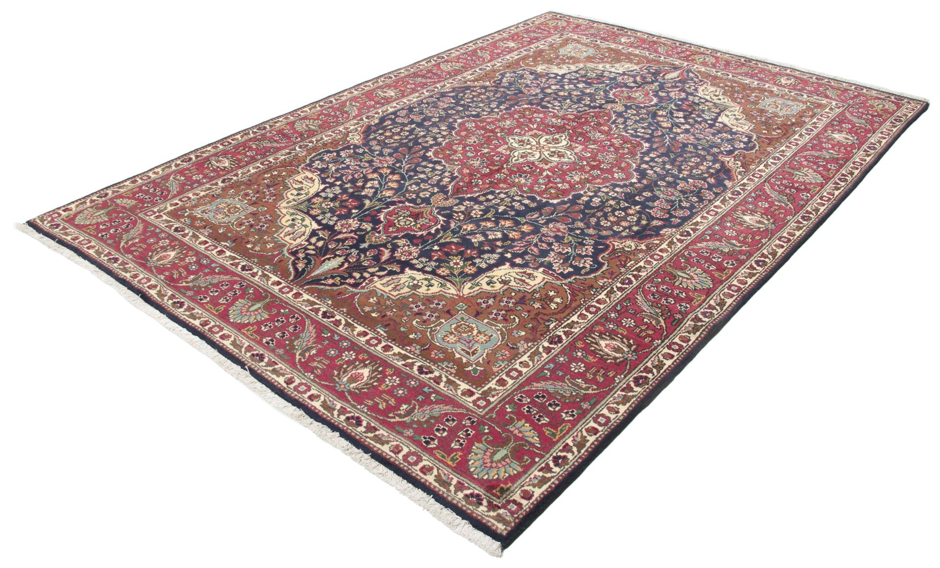 Tabriz Persian Rug — hand-knotted, 198 × 292 cm
