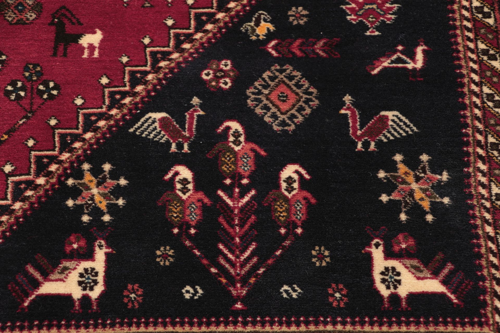 Hand-Knotted Wool Persian Rug, 205 × 295 cm