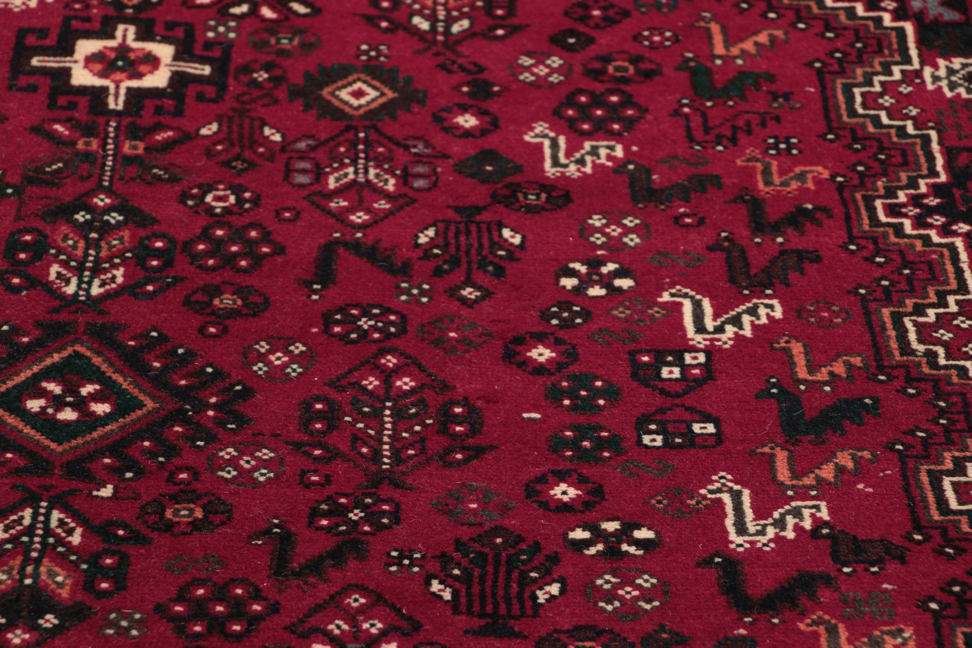 Hand-Knotted Wool Qashqai Persian Rug, 210 × 310 cm