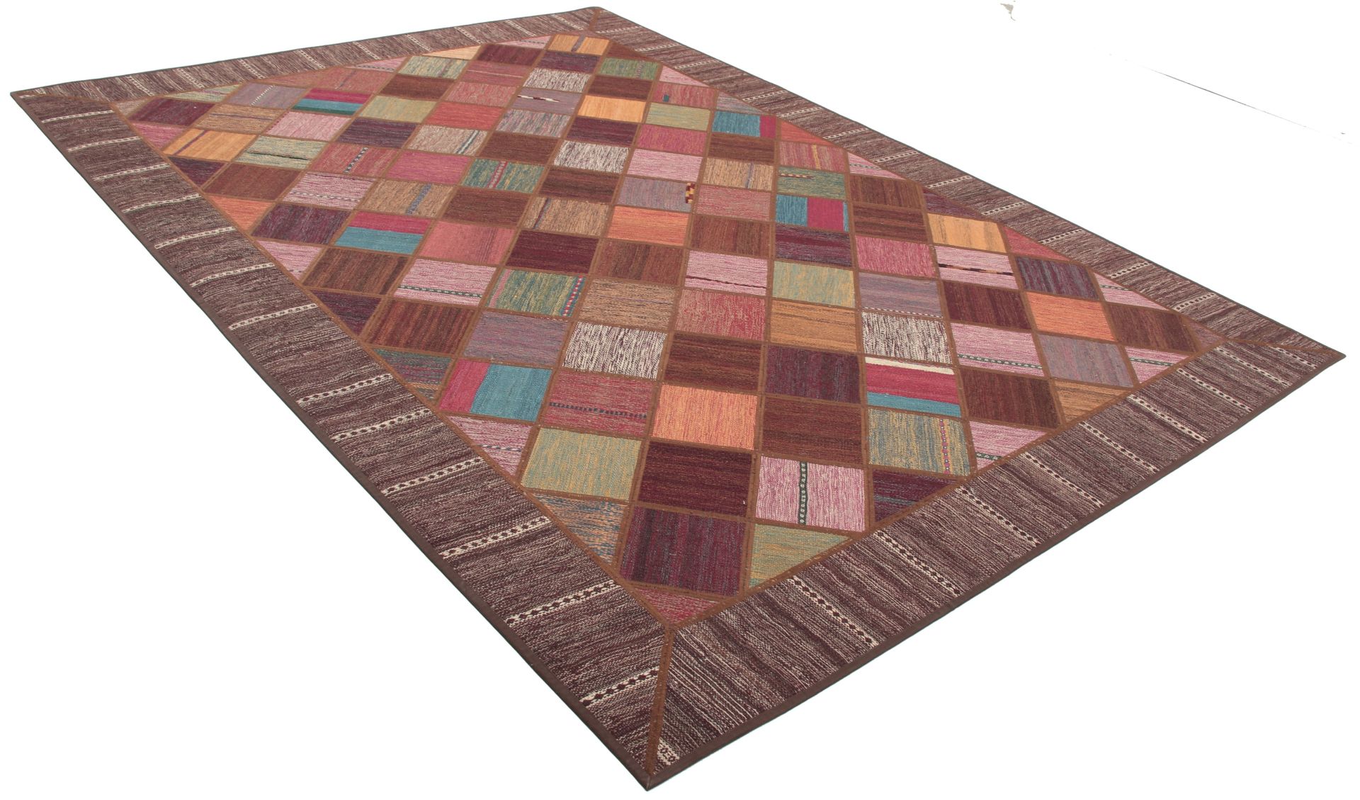 Hand-Woven Wool Kilim Persian Rug, 211 × 296 cm