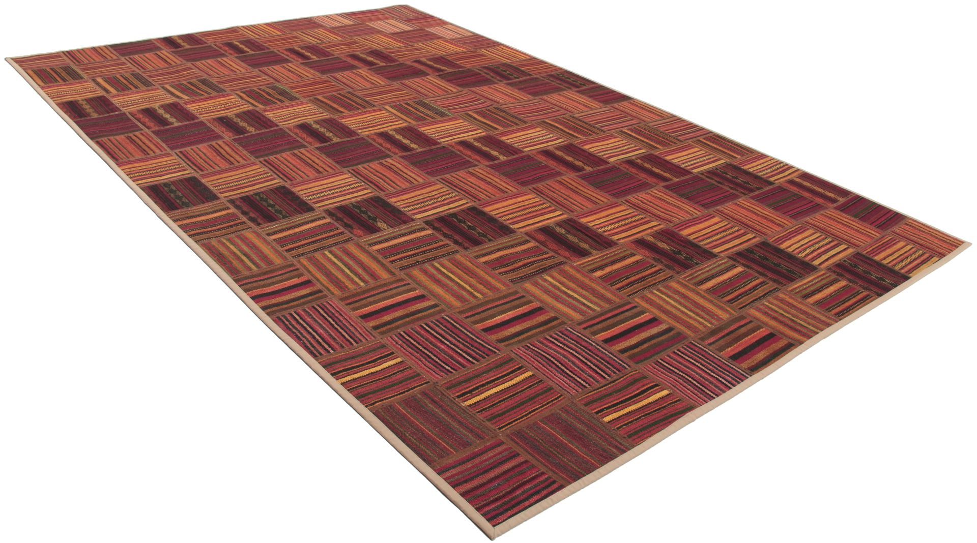 Hand-Woven Wool Kilim Persian Rug, 194 × 295 cm
