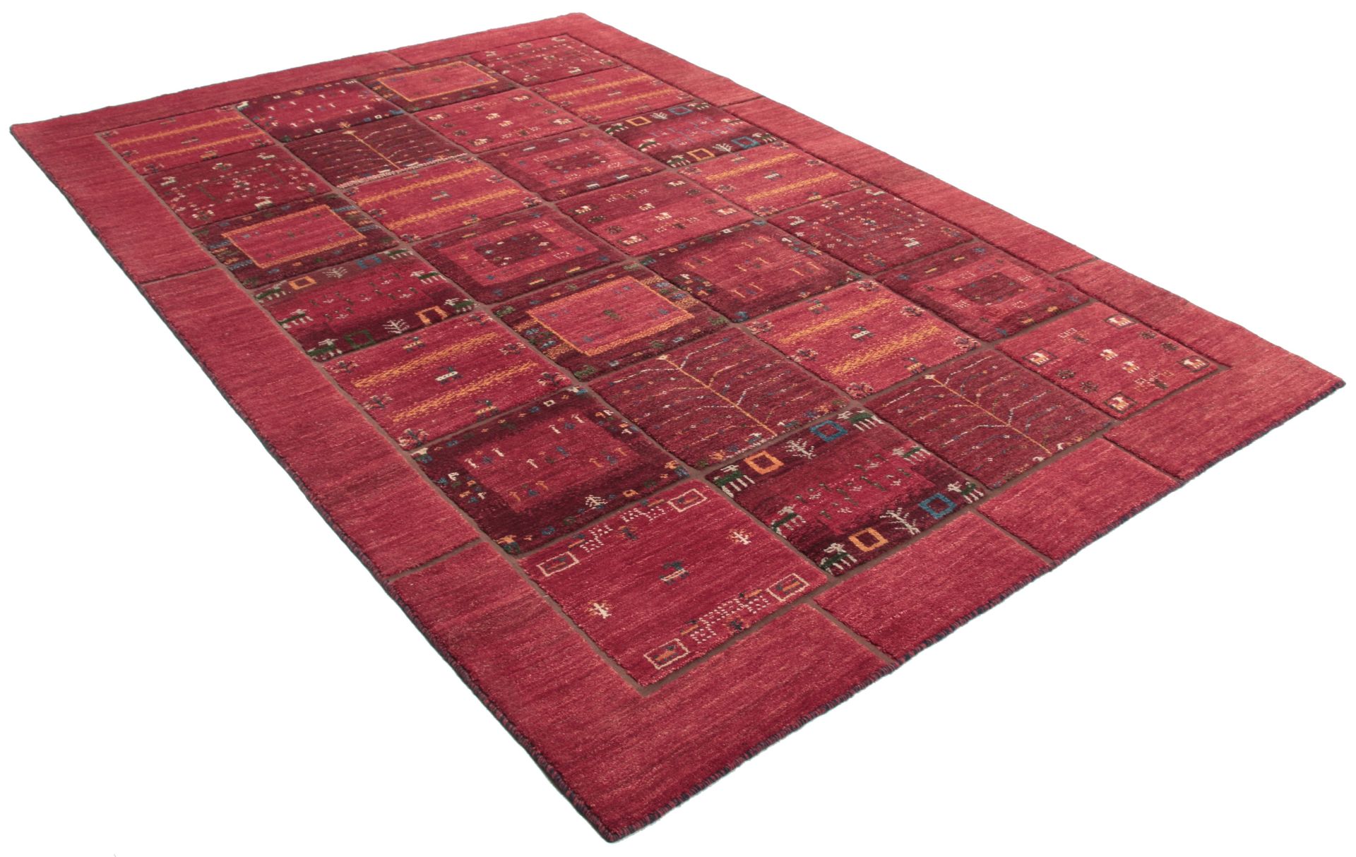 Gabbeh Persian Rug — hand-knotted, 208 × 307 cm, Wool