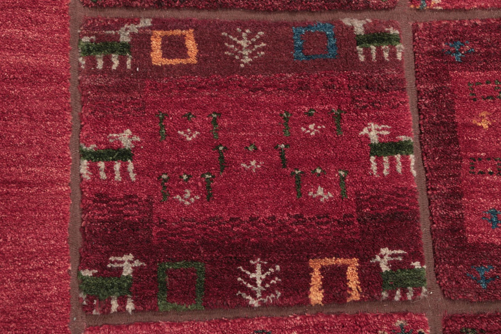 Gabbeh Persian Rug — hand-knotted, 208 × 307 cm, Wool