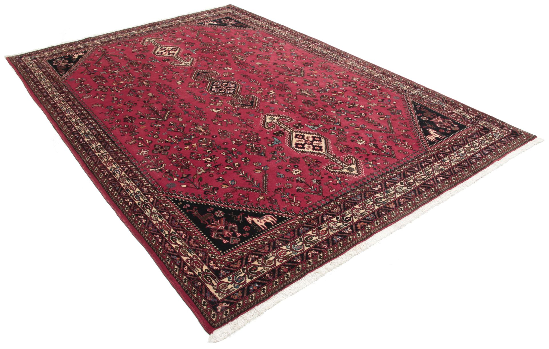 Hand-Knotted Wool Persian Rug, 205 × 300 cm