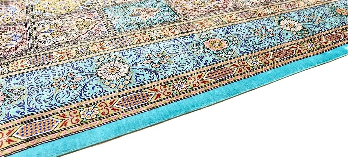 118132-07 Qom Persian Rug — hand-knotted, 355 × 250 cm, Silk