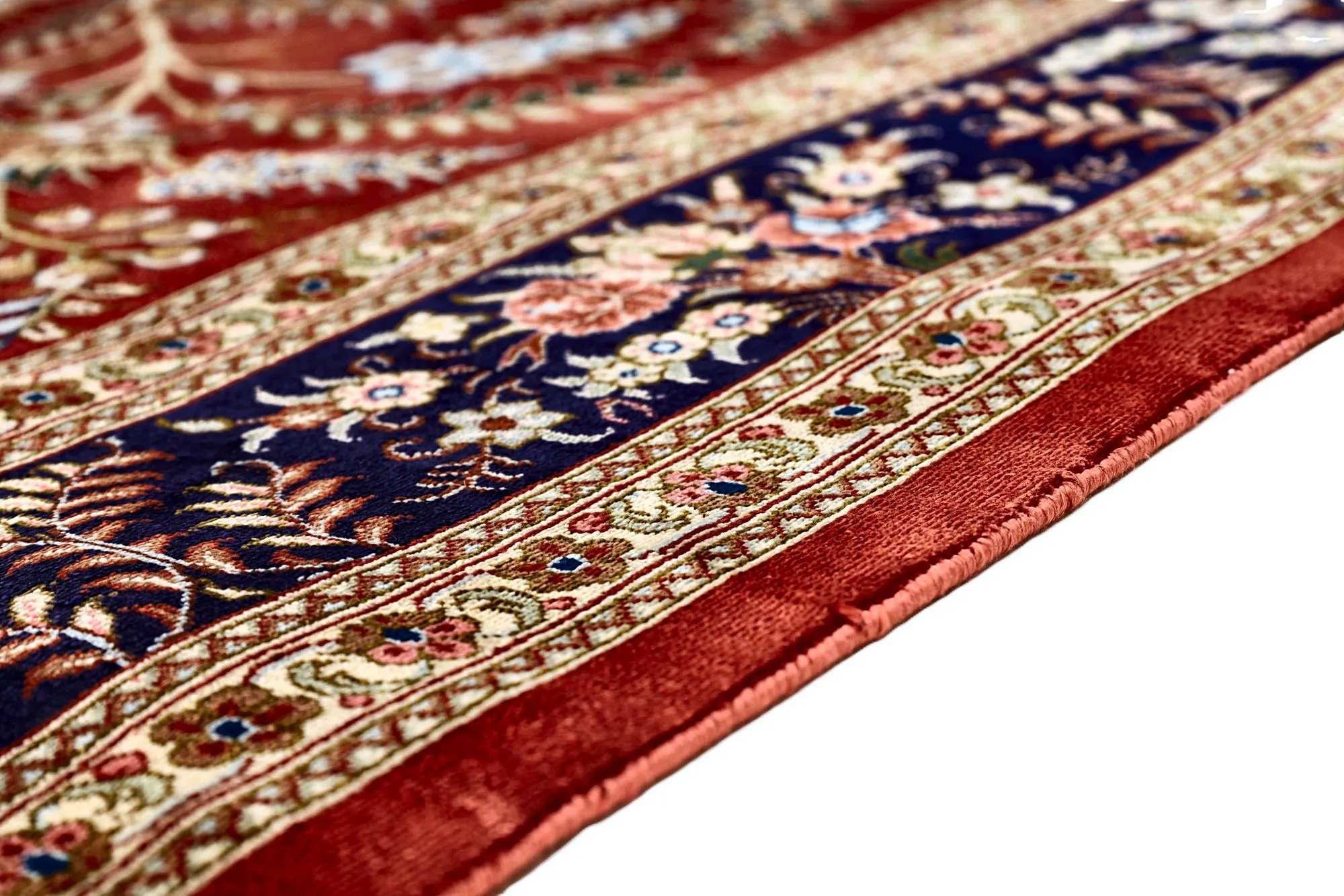 Hand-Knotted Silk Qom Persian Rug, 150 × 98 cm