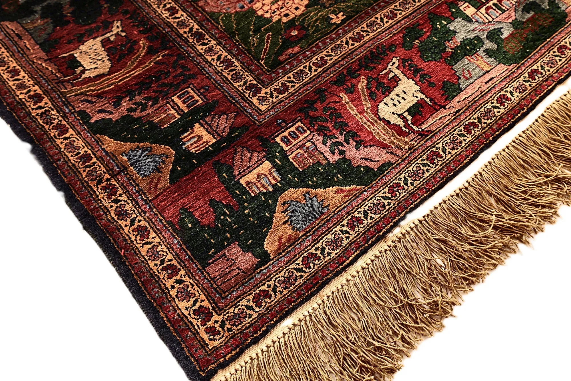 Hand-Knotted Silk Persian Rug, 153 × 94 cm