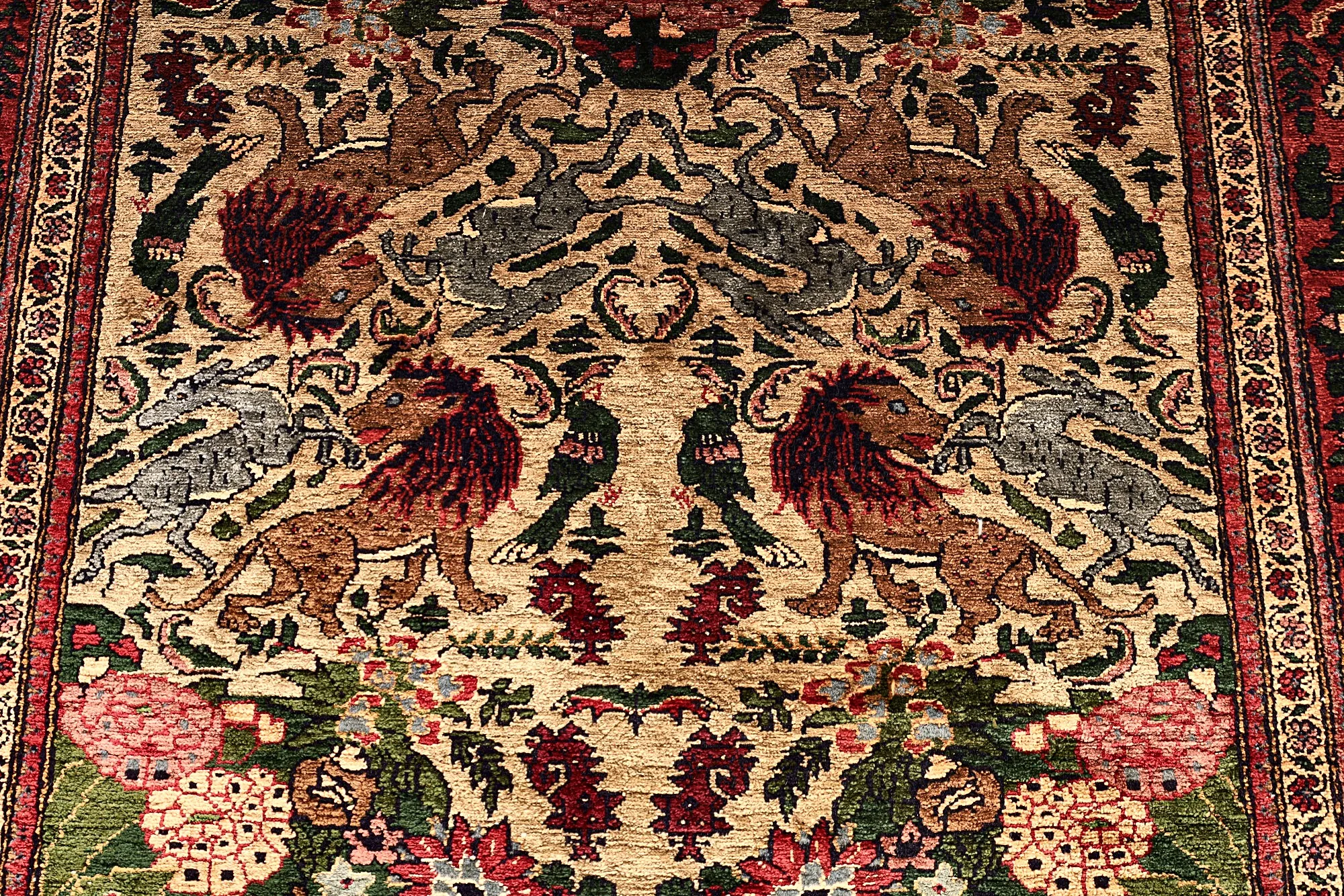 Hand-Knotted Silk Persian Rug, 153 × 94 cm