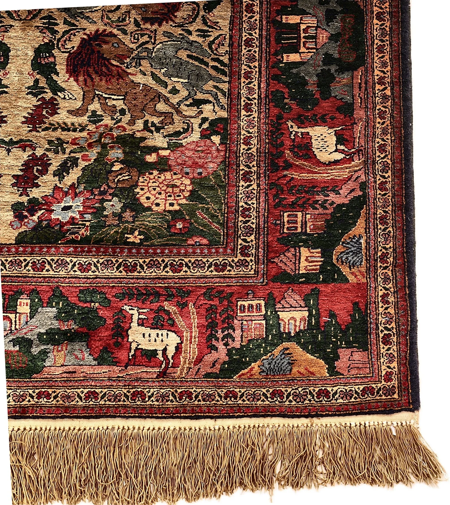 Hand-Knotted Silk Persian Rug, 153 × 94 cm