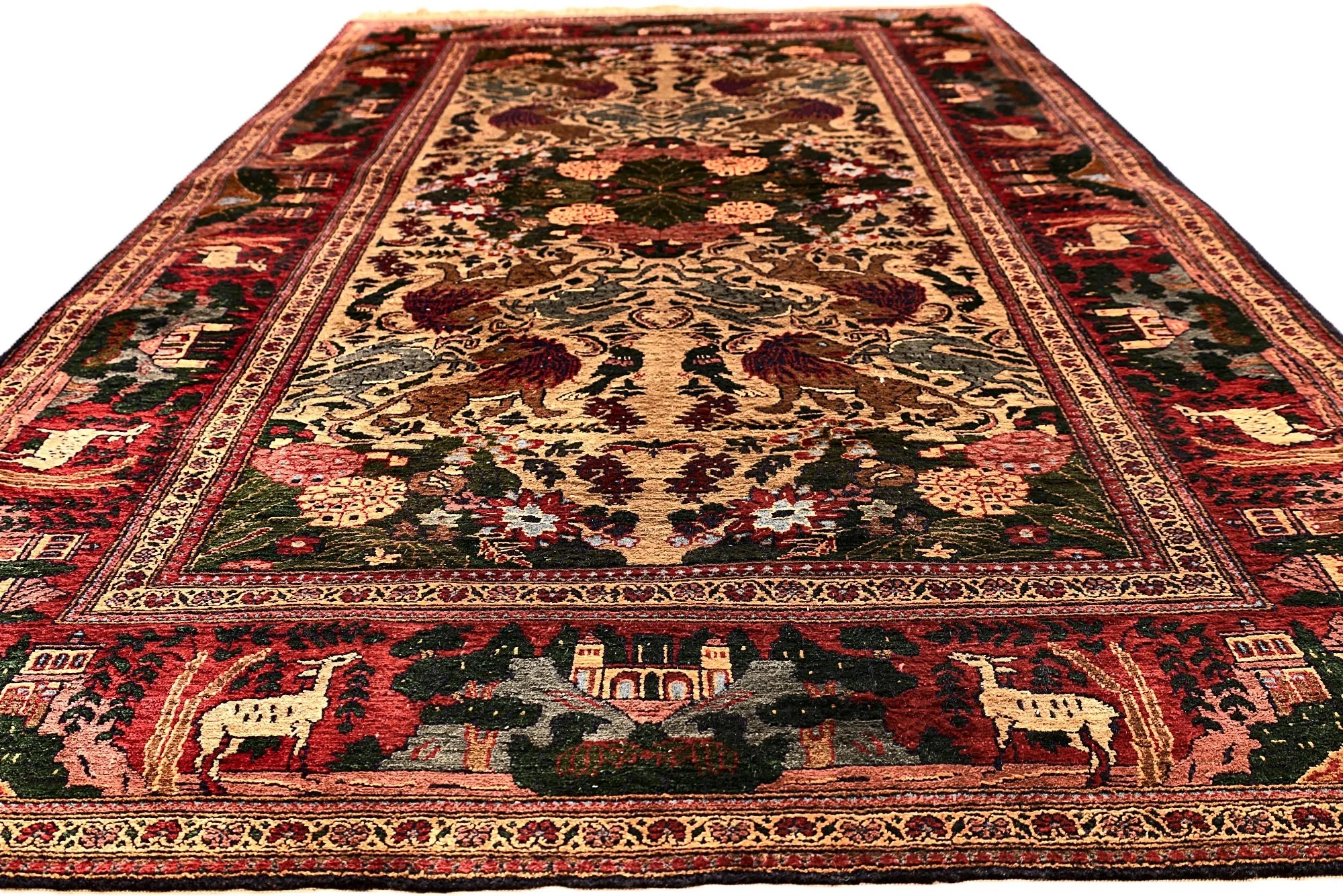 Hand-Knotted Silk Persian Rug, 153 × 94 cm