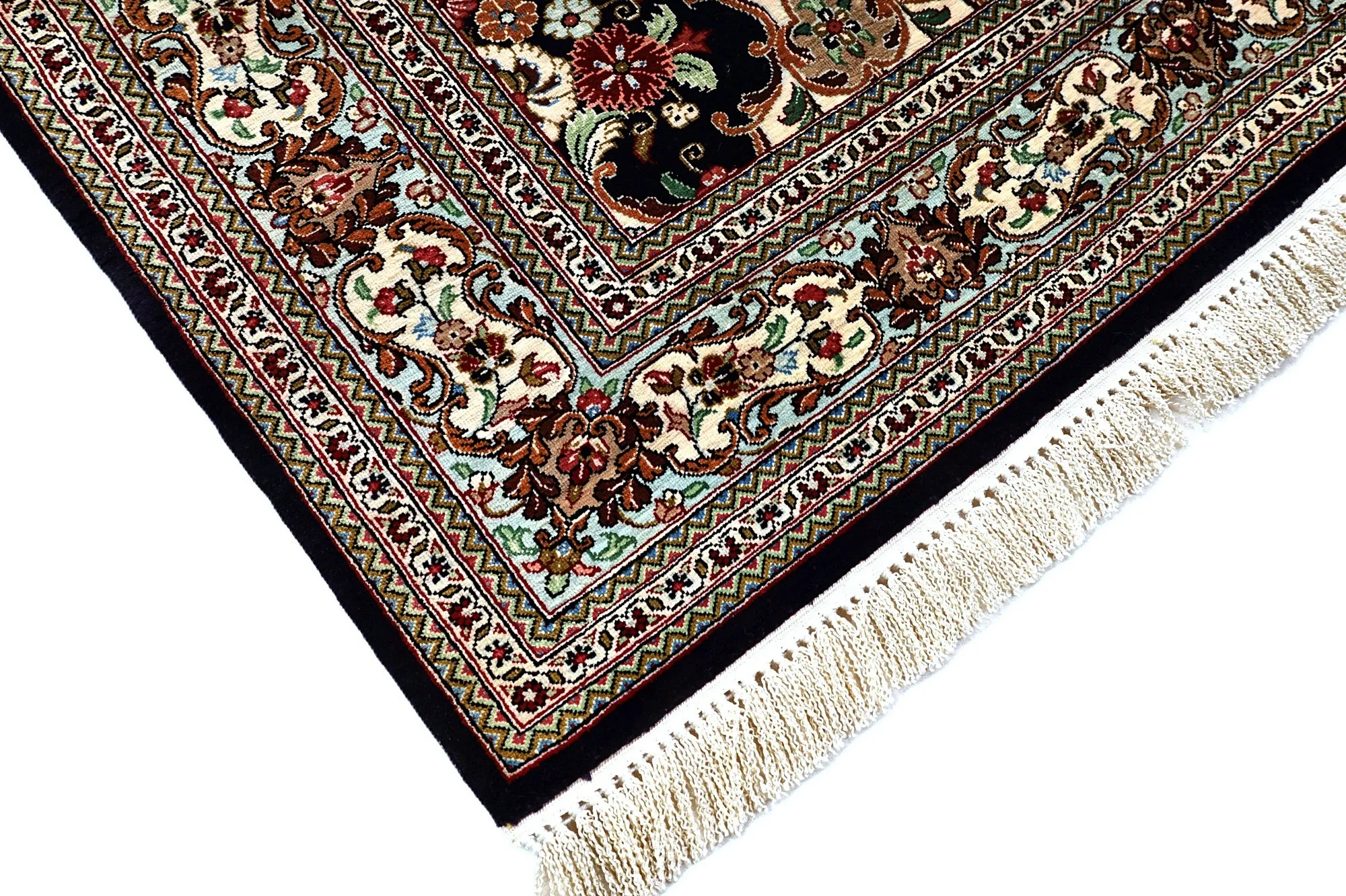 Hand-Knotted Silk Qom Persian Rug, 114 × 80 cm