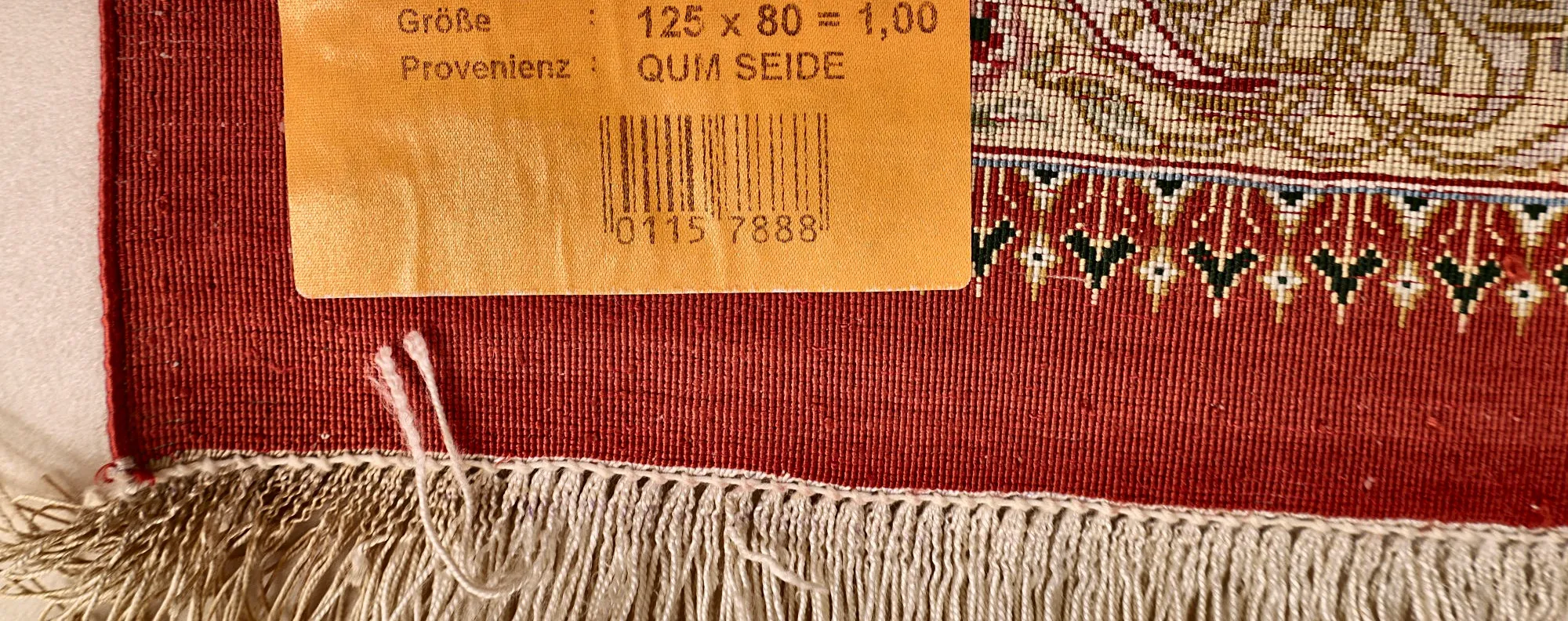 Qom Persian Rug 125 × 80 cm, Silk, hand-knotted