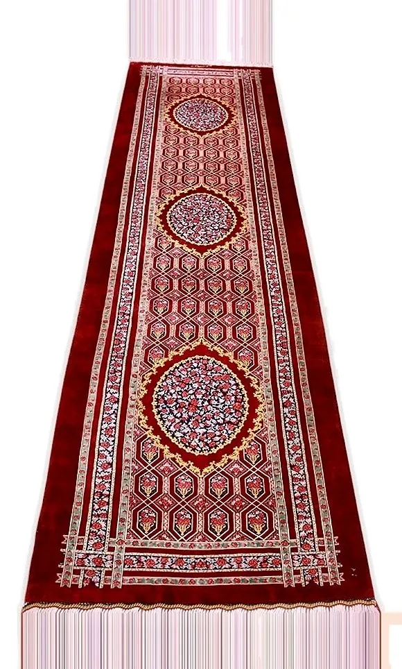 118092-09 Hand-Knotted Silk Qom Persian Rug, 308 × 80 cm