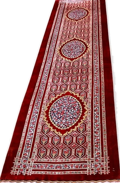 118092-11 Hand-Knotted Silk Qom Persian Rug, 308 × 80 cm