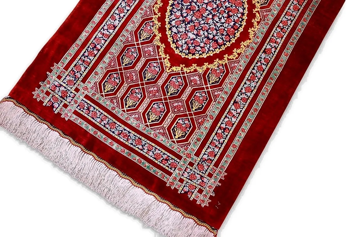 Qom Persian Rug 306 × 78 cm, Silk, hand-knotted