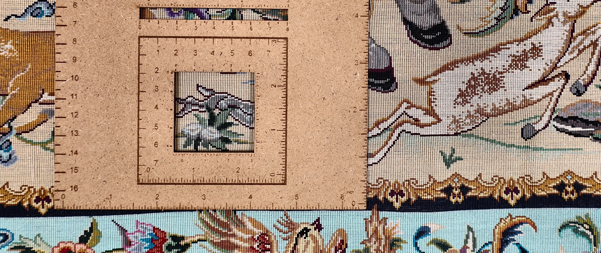 Qom Persian Rug — hand-knotted, 197 × 131 cm, Silk