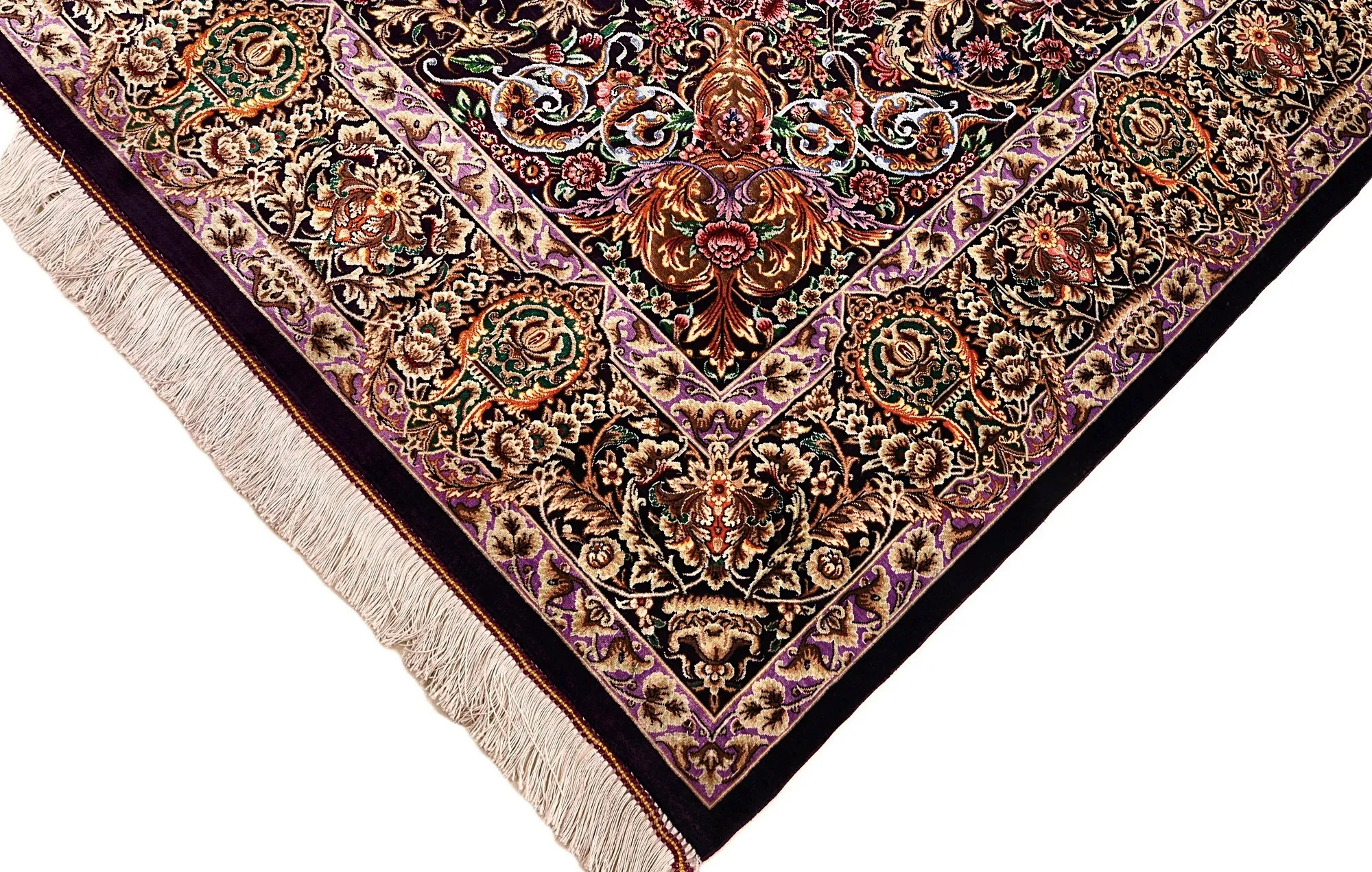 Qom Persian Rug 195 × 136 cm, Silk, hand-knotted