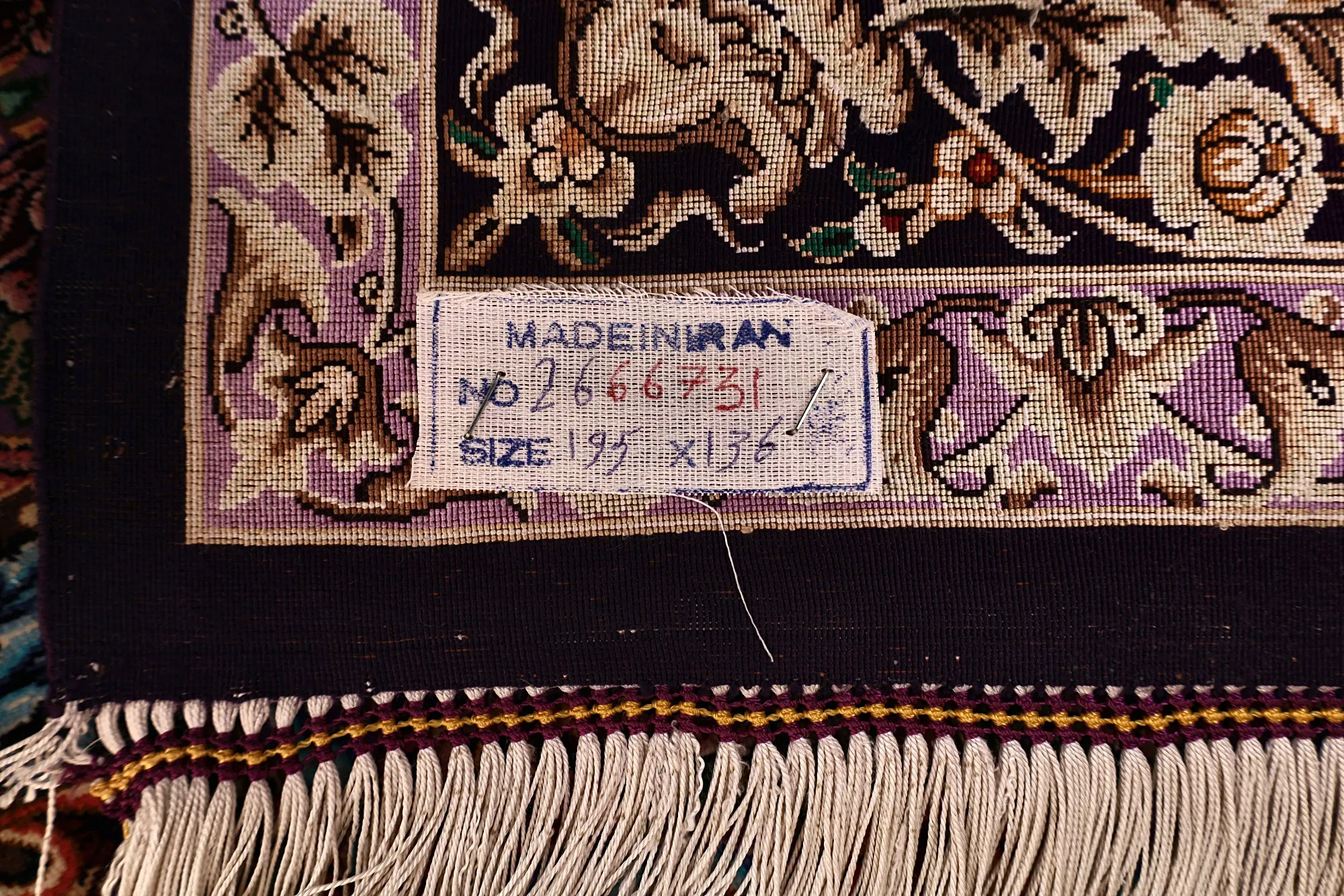Qom Persian Rug 195 × 136 cm, Silk, hand-knotted
