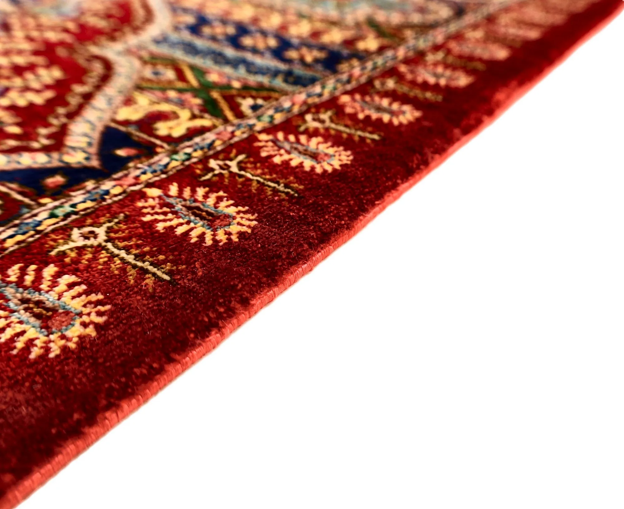 Hand-Knotted Silk Qom Persian Rug, 205 × 140 cm