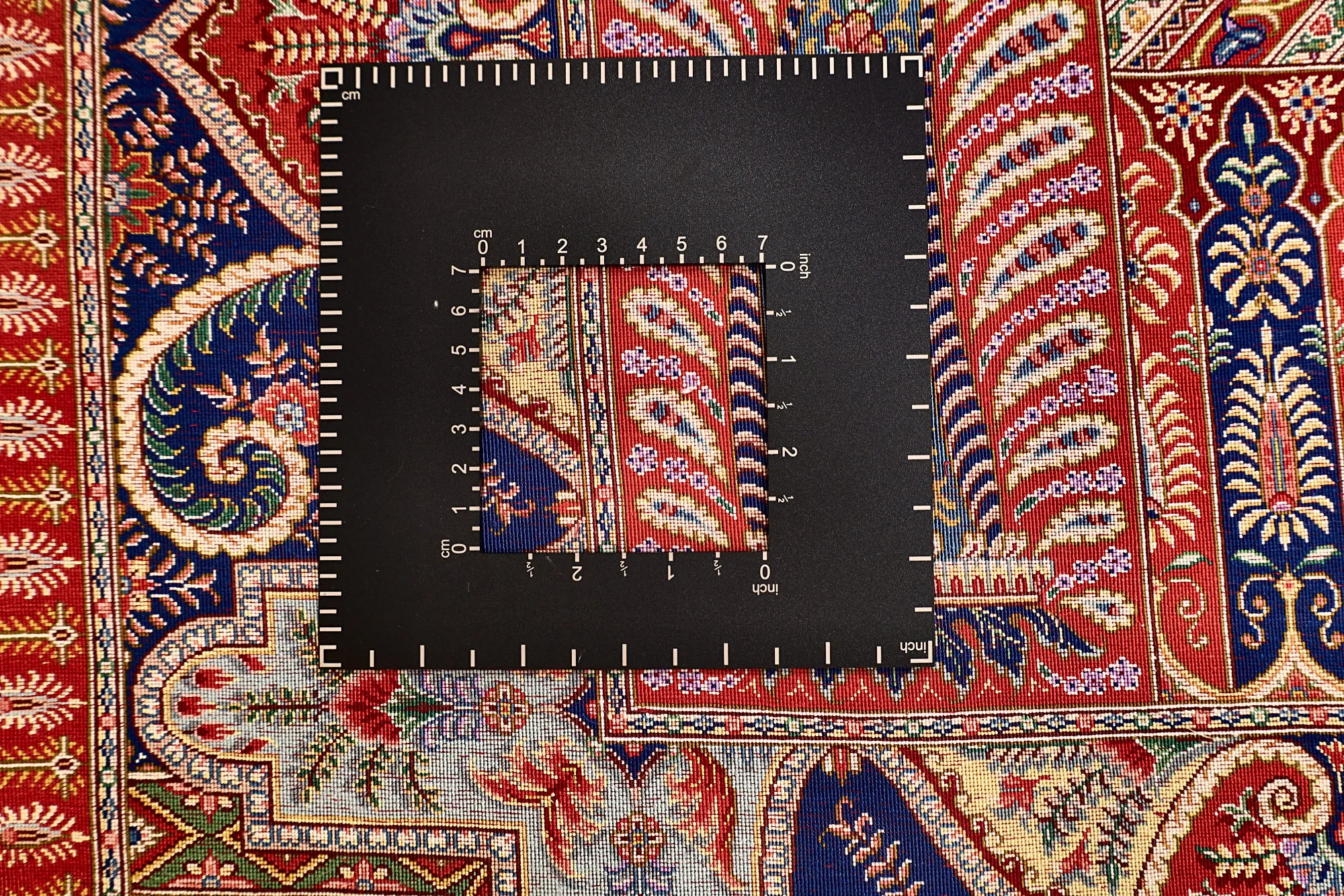 Hand-Knotted Silk Qom Persian Rug, 205 × 140 cm