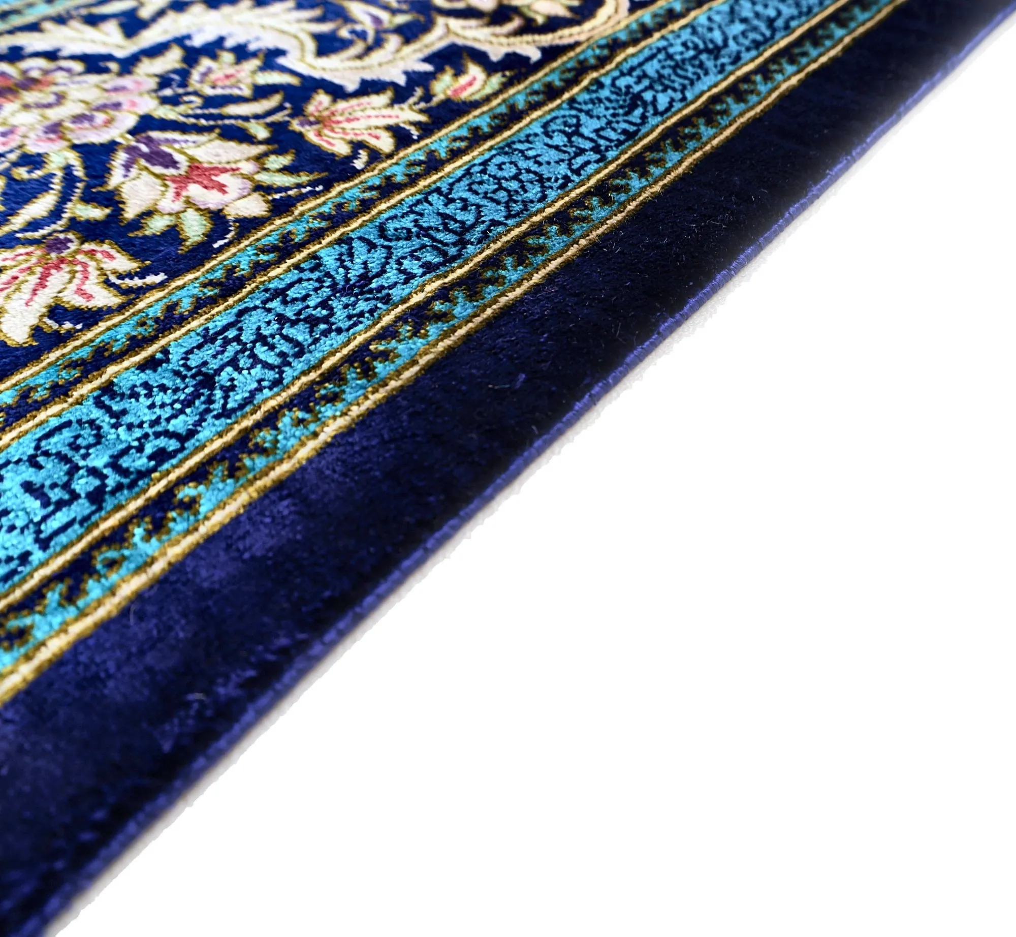 118113-08 Hand-Knotted Silk Qom Persian Rug, 200 × 140 cm