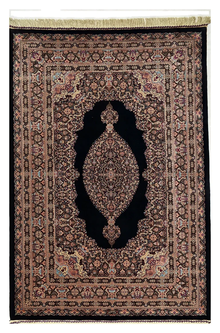Qom Persian Rug 205 × 135 cm, Silk, hand-knotted
