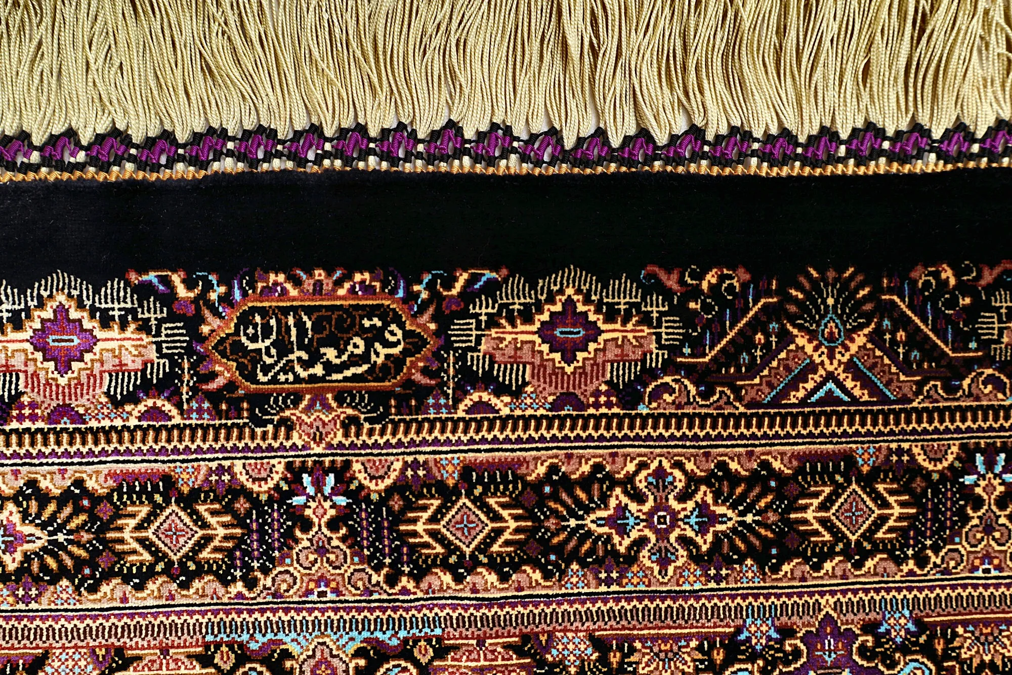Qom Persian Rug 205 × 135 cm, Silk, hand-knotted