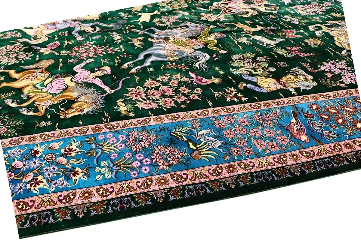 118125-06 Qom Persian Rug — hand-knotted, 204 × 136 cm, Silk