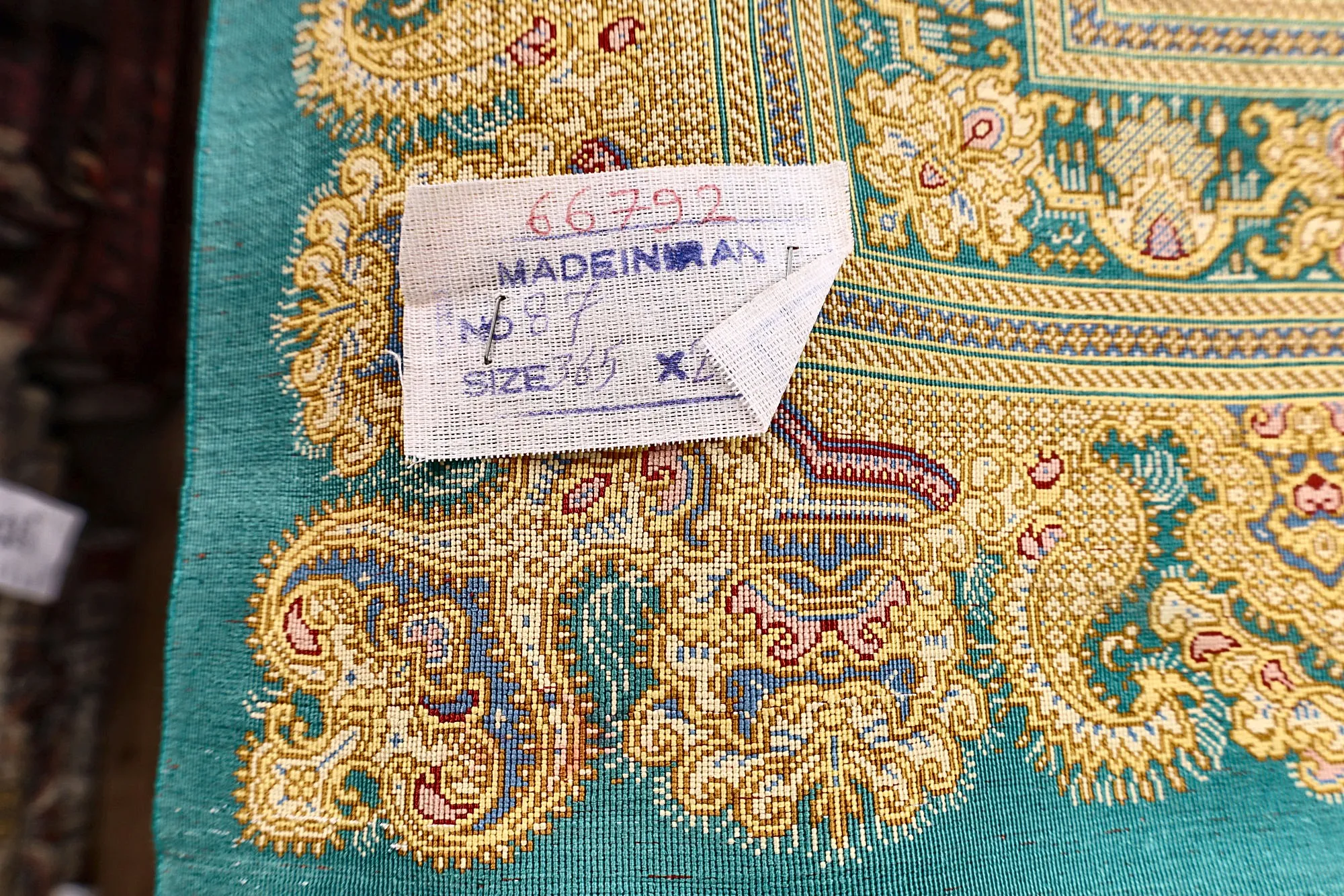 118134-02 Qom Persian Rug — hand-knotted, 325 × 255 cm, Silk