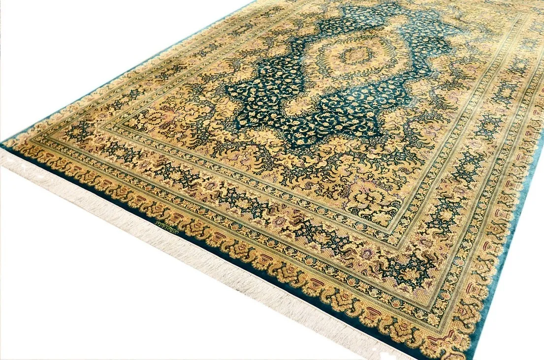 118134-11 Qom Persian Rug — hand-knotted, 325 × 255 cm, Silk