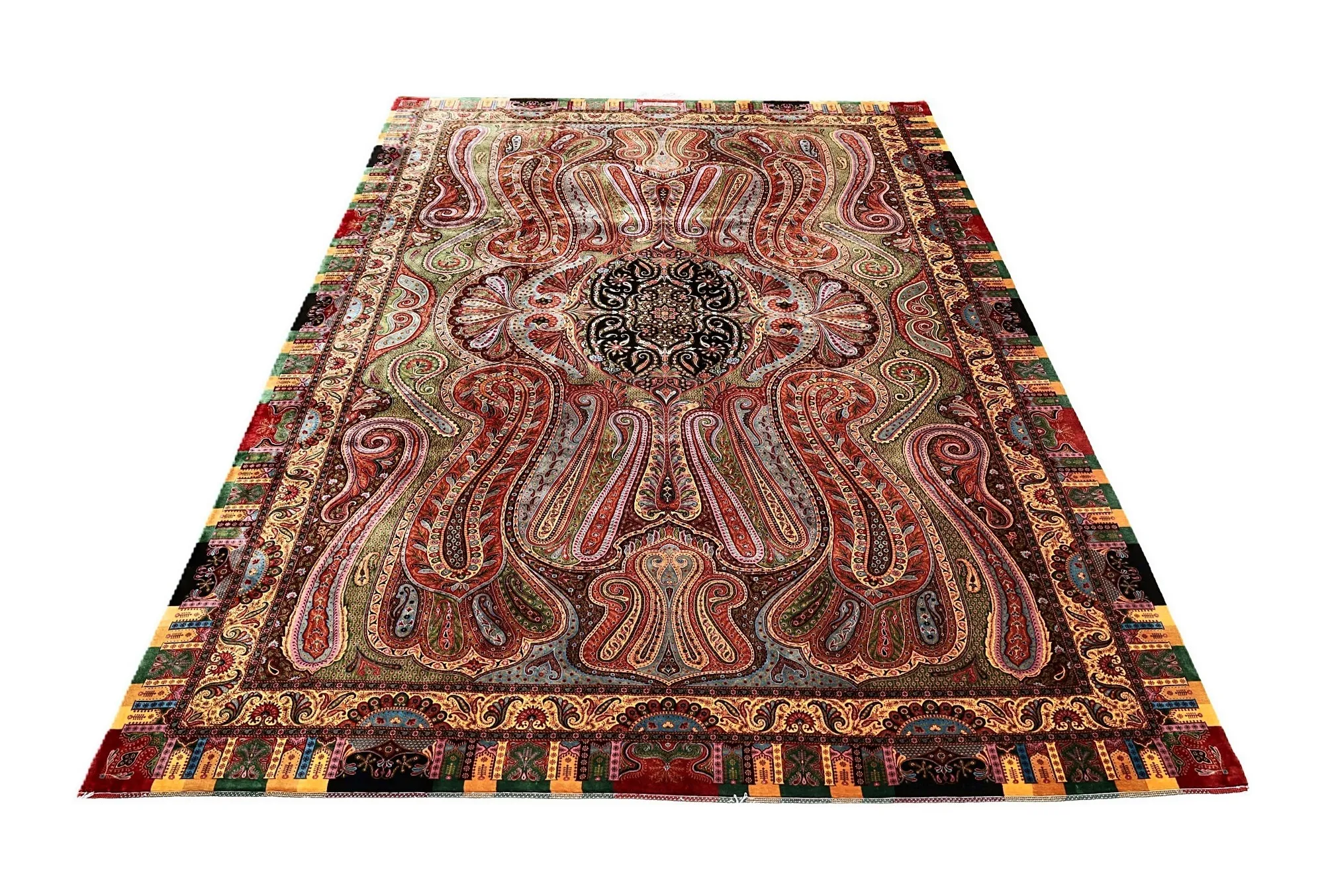 Qom Persian Rug 300 × 200 cm, Silk, hand-knotted